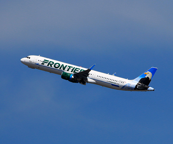 A Frontier Airlines jet A Frontier Airlines jet