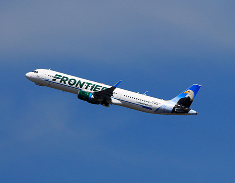A Frontier Airlines jet A Frontier Airlines jet