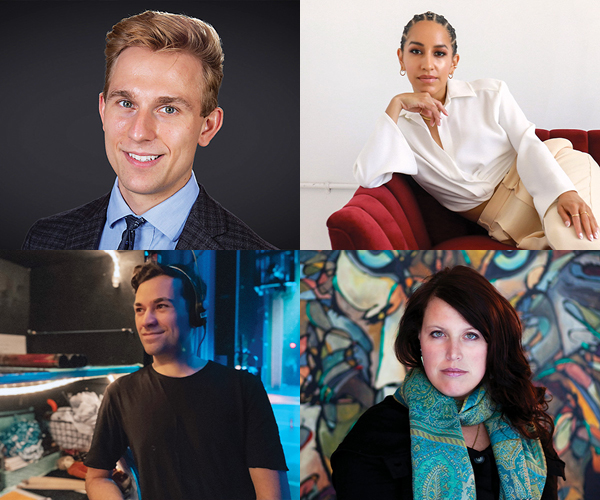 Photo collage of 4 alumni