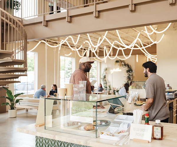 An interior look at Cafe Blanc An interior look at Cafe Blanc