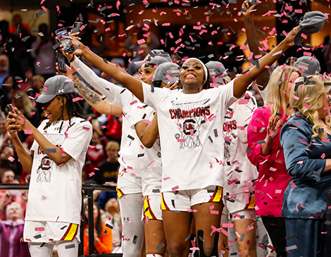 Iowa Hawkeyes vs. South Carolina Gamecocks NCAA Womens final four cleveland ohio