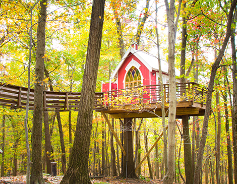 One of the tree houses at Mohican One of the tree houses at Mohican