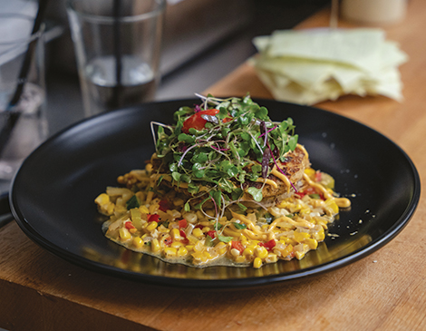 The crab cakes at Solstice