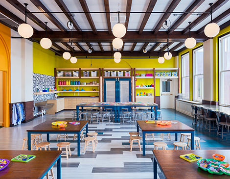 The interior of a store Richardson designed