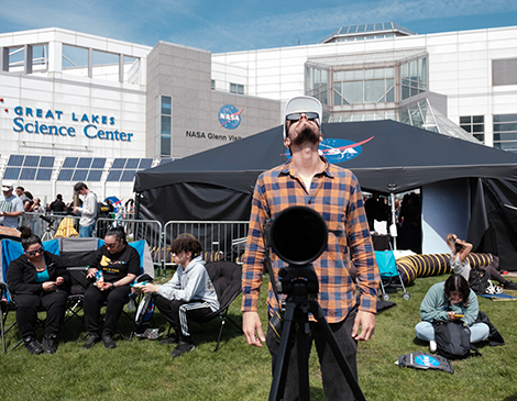 Total Eclipse over Cleveland, Great Lakes Science Center, Matthew Chasney