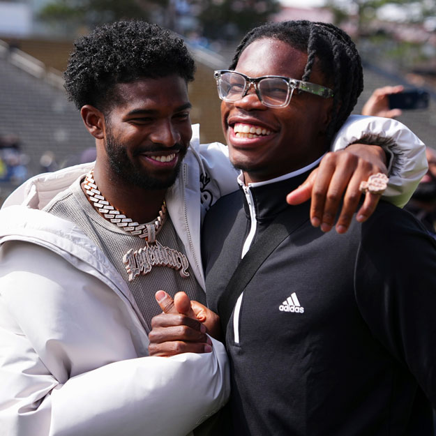 Shedeur Sanders and Travis Hunter, Two potential Browns picks at the NFL Draft, AP Photo