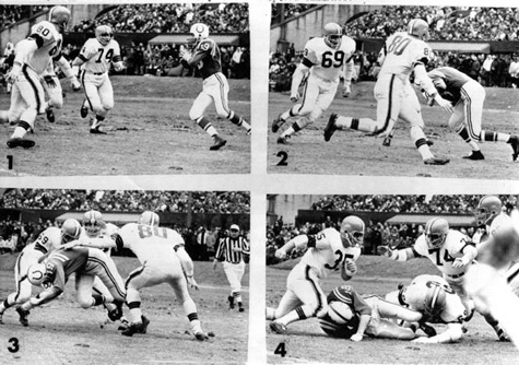 Unitas Stuffed, Cleveland Browns host Baltimore Colts, NFL Championship Game, 1964