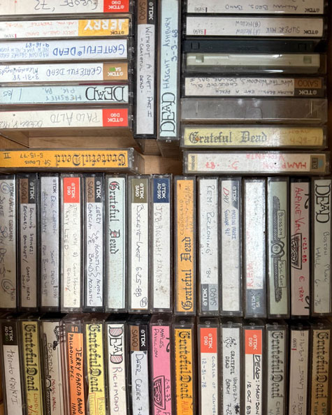 Hand-written tapes from a Grateful Dead collector