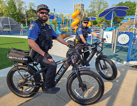 Beachwood officers on e-bikes