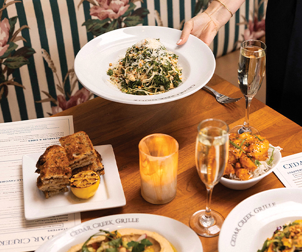 plated food at Cedar Creek Grille