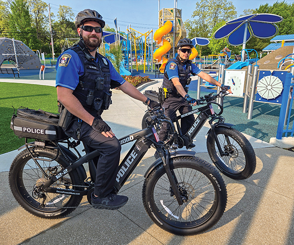 Beachwood officers on e-bikes