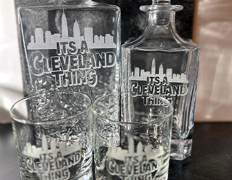 West-Article-Black-Dragon Cleveland themed glassware