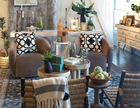 A view from inside the store Wild Iris Home