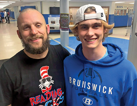 michael-romano-article Michael Romano and Brunswick football coach Owen Coughlin