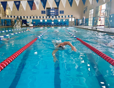 recreation-article Person swimming laps