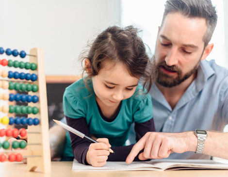 Father and Daughter Writing Father and Daughter Writing