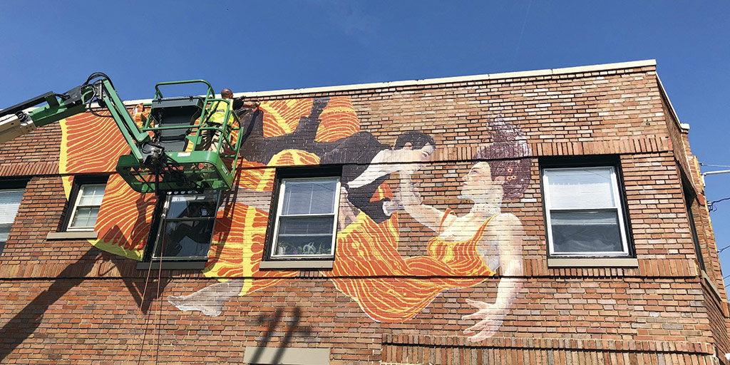 Matthew Sweeney's mural on Detroit Avenue Matthew Sweeney's mural on Detroit Avenue