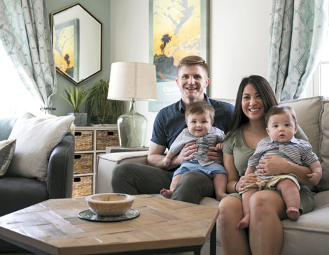 Brian & Megan Matthews with their twins Brian & Megan Matthews with their twins