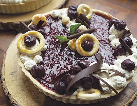 Dark Chocolate Cherry Tart