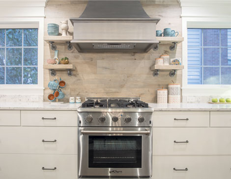 The Range Hood and Backsplash -After