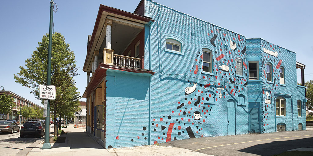 Justin Michael Will's mural on Detroit Avenue Justin Michael Will's mural on Detroit Avenue