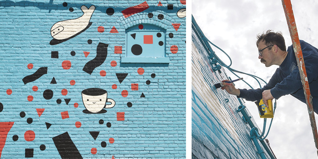 Justin Michael Will's mural on Detroit Avenue Justin Michael Will's mural on Detroit Avenue