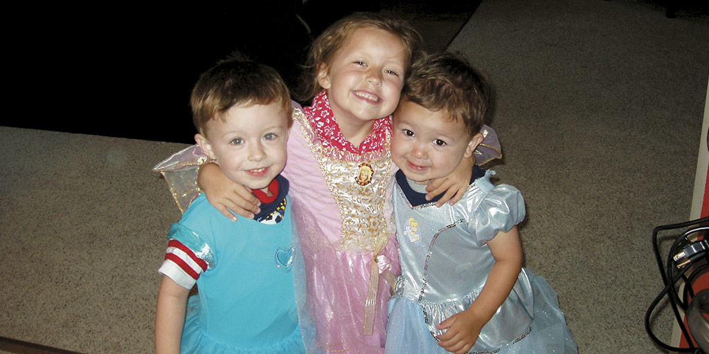 Maria McNamara with two of her younger brothers Maria McNamara with two of her younger brothers
