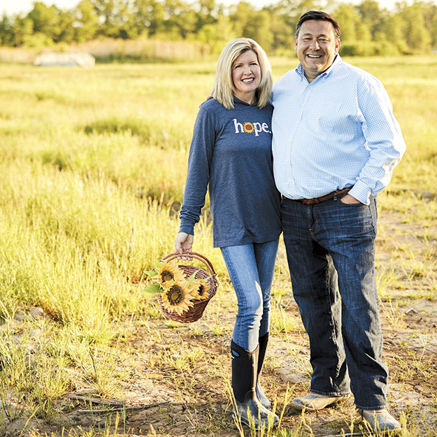 Megan and Ed McNamara in Maria's Field of Hope Megan and Ed McNamara in Maria's Field of Hope