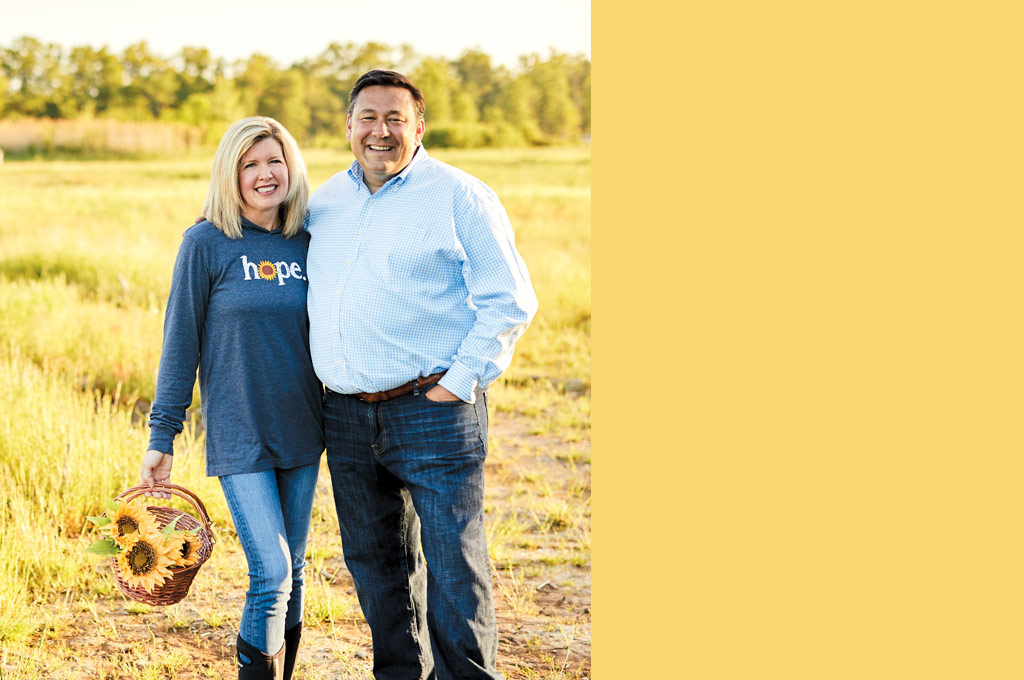 Megan and Ed McNamara in Maria’s Field of Hope Megan and Ed McNamara in Maria’s Field of Hope