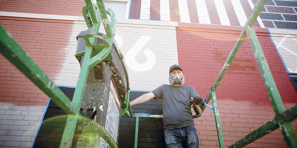 Ryan Jaenke's mural on Detroit Avenue Ryan Jaenke's mural on Detroit Avenue