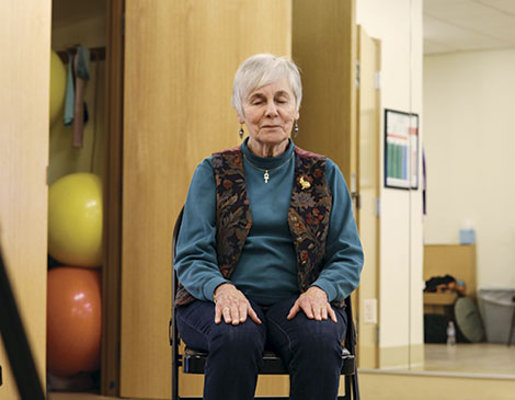 Cathy Lewis showing meditation