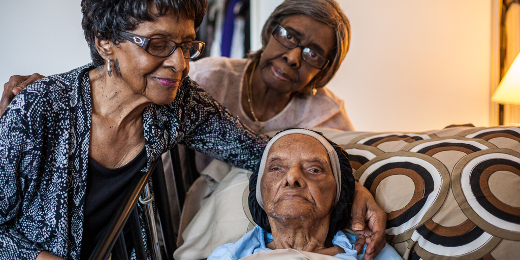 Lessie and her two daughters Lessie and her two daughters