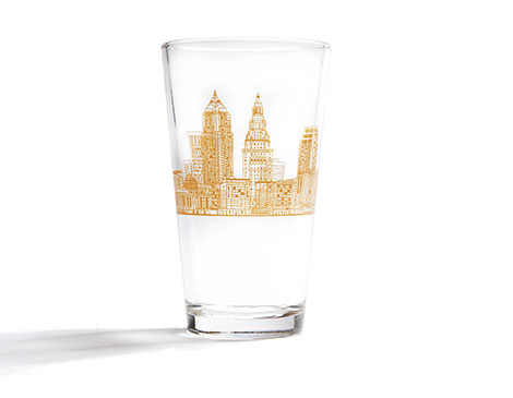 Cleveland Skyline Pint Glass