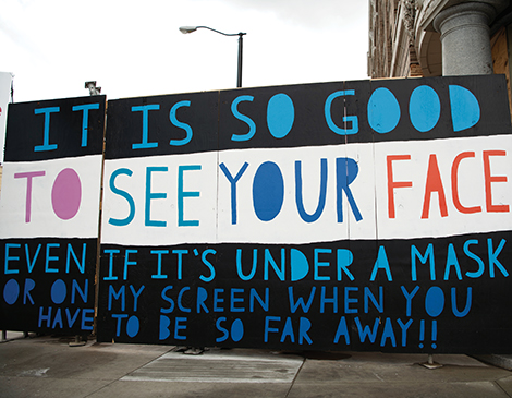 It is so good to see your face Mural by Erin Guido