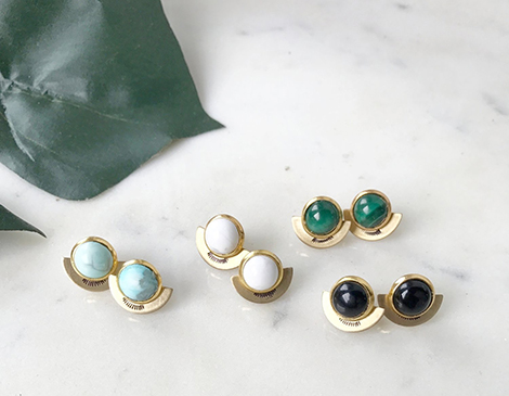 Petite Hemisphere Studs