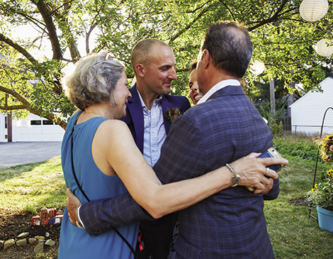 The local artist and husband John Paul Costello hosted friends to a fun, vibrant and meaninful ceremony and party.