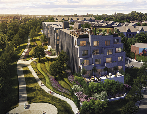 When finished later this year, Electric Gardens will offer residents a live-work solution and access to the outdoors. When finished later this year, Electric Gardens will offer residents a live-work solution and access to the outdoors.