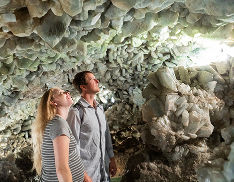 Crystal cave tour at Heineman’s Winery