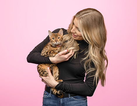 Chrissy Lotenero and Sassy, the cat Chrissy Lotenero and Sassy, the cat