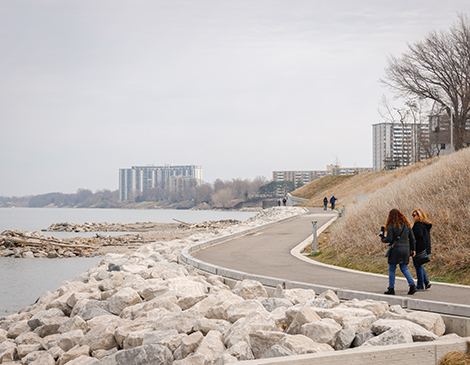 A new pathway at Euclid’s Kenneth J. Sims Park controls erosion and provides public access.