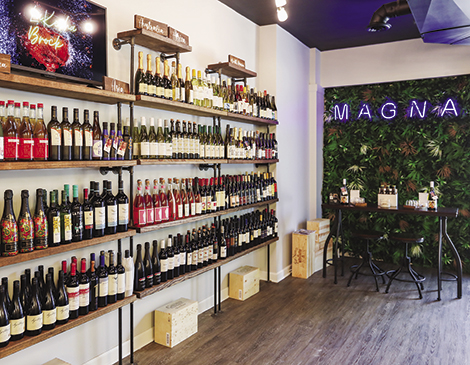 Magna Wine Boutique wine wall Magna Wine Boutique wine wall