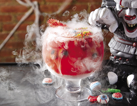 The Haunted House Restaurant's Candyman Bowl Cocktail The Haunted House Restaurant's Candyman Bowl Cocktail