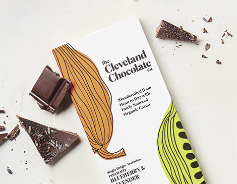 Cleveland Chocolate Co._Blueberry Lavender Dark Chocolate Bar_Homemade_local_chocolate