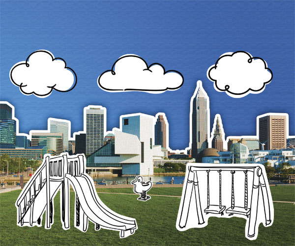 Downtown Playground Illustration