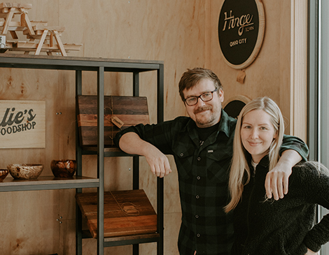 Charlie and Christa of Charlie's Woodshop