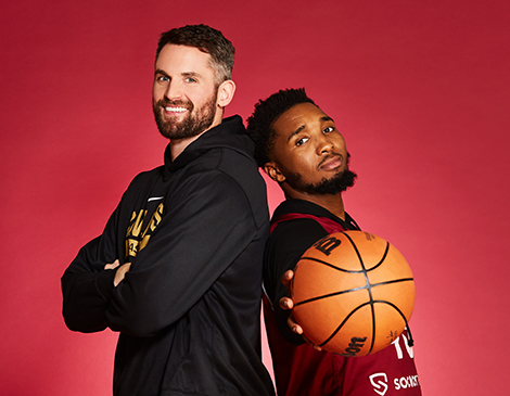 Donovan Mitchell and Kevin Love Cleveland Cavaliers