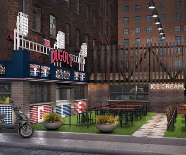 The Dugout, Cleveland, East Fourth Street, Outdoor Bar The Dugout, Cleveland, East Fourth Street, Outdoor Bar