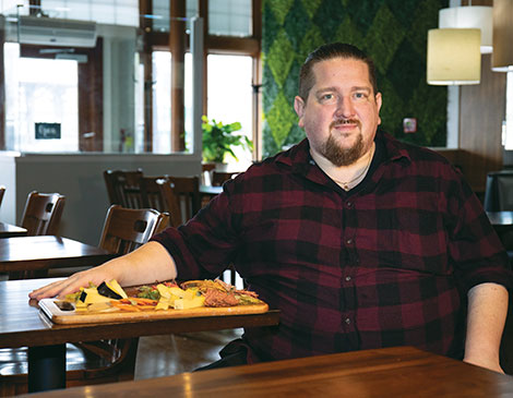  Co-owner and chef James Balchak creates each menu with ingredients on-hand from Oberlin Food Hub and local farms.