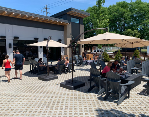 Fire Pits and Adirondack Chairs at Lakewood Truck Park