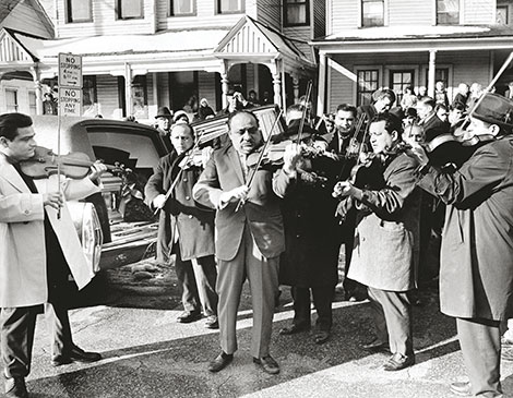 Friends of Albert Balog, a prominent Cleveland musician, played him off. Friends of Albert Balog, a prominent Cleveland musician, played him off.